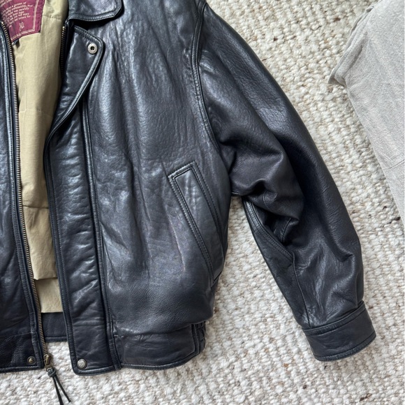 J. Park | genuine leather bomber jacket - Picture 13 of 15